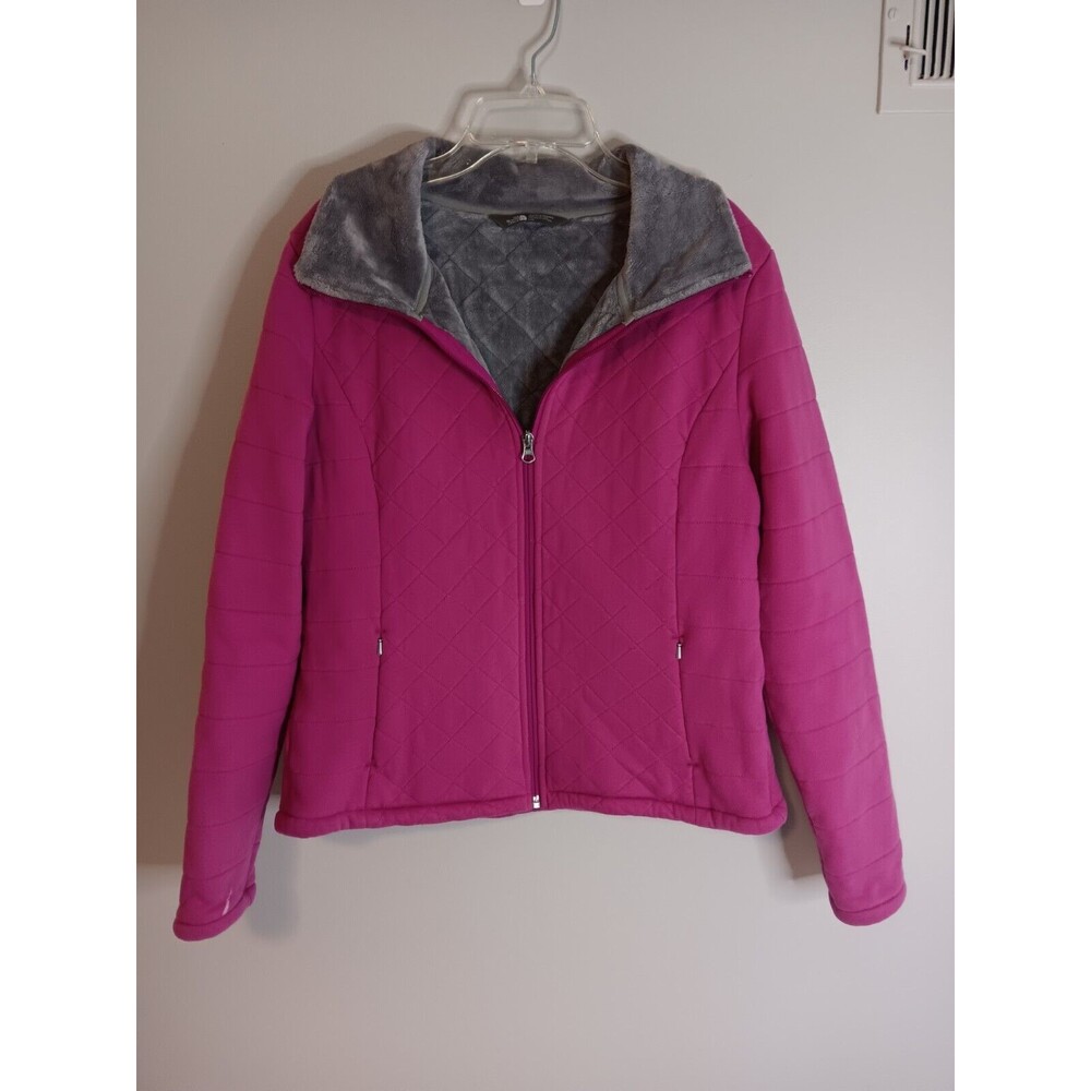 The North Face Womens Quilted Jacket Velor Inside Sz Large Pink
